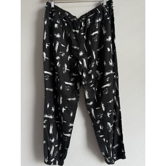 Khakis by GAP Women’s‎ Black White Lightweight Printed Pleated Pants Large NEW - Picture 7 of 12